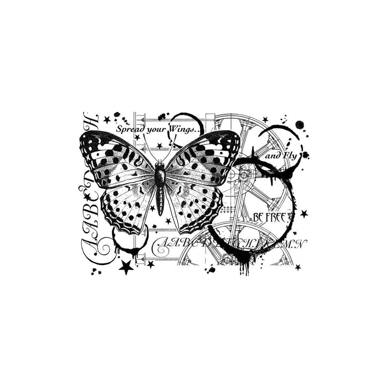 Crafty Individuals - Unmounted Rubber Stamp - 517 - Fly and Be Free