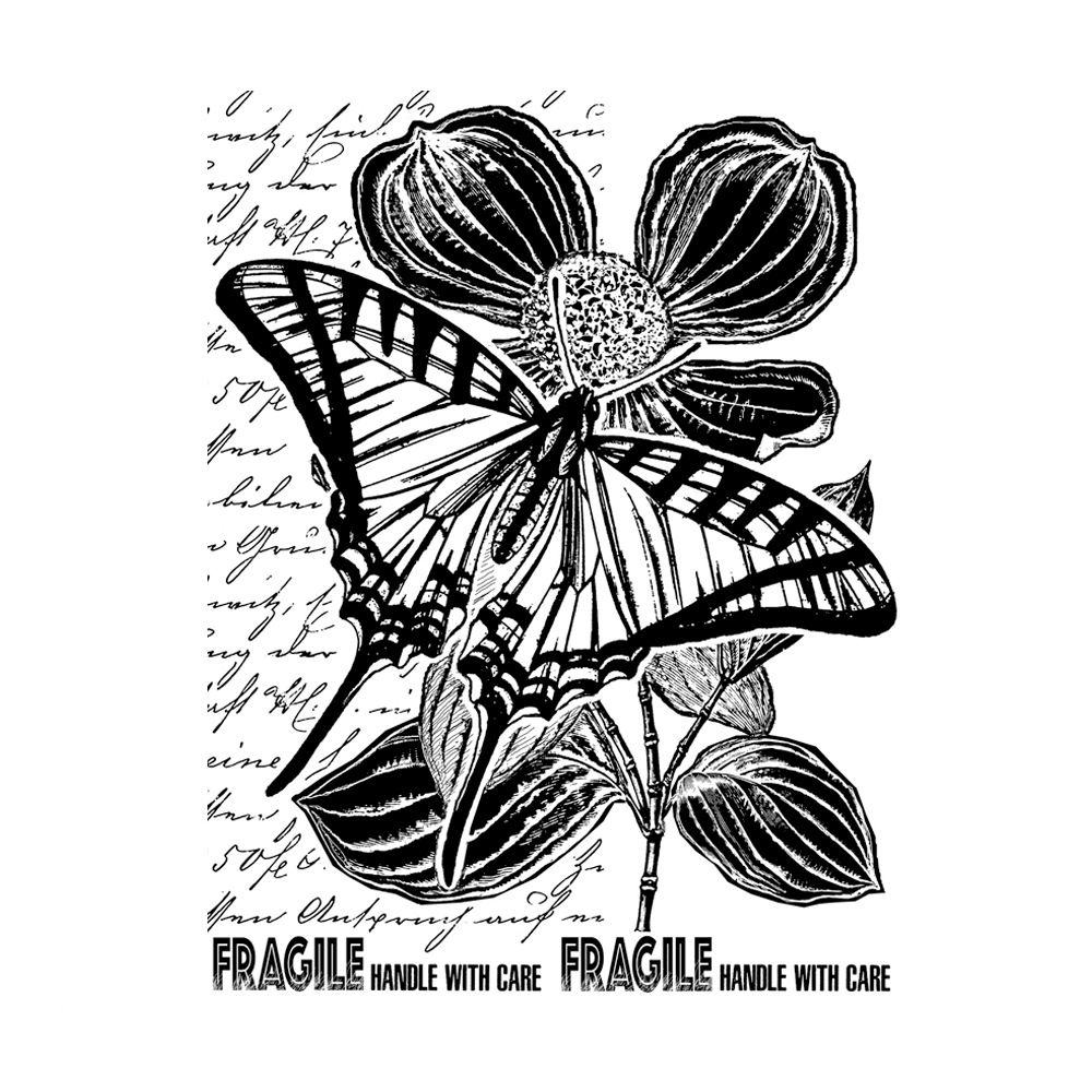 Crafty Individuals - Unmounted Rubber Stamp - 521 - Fragile Butterfly
