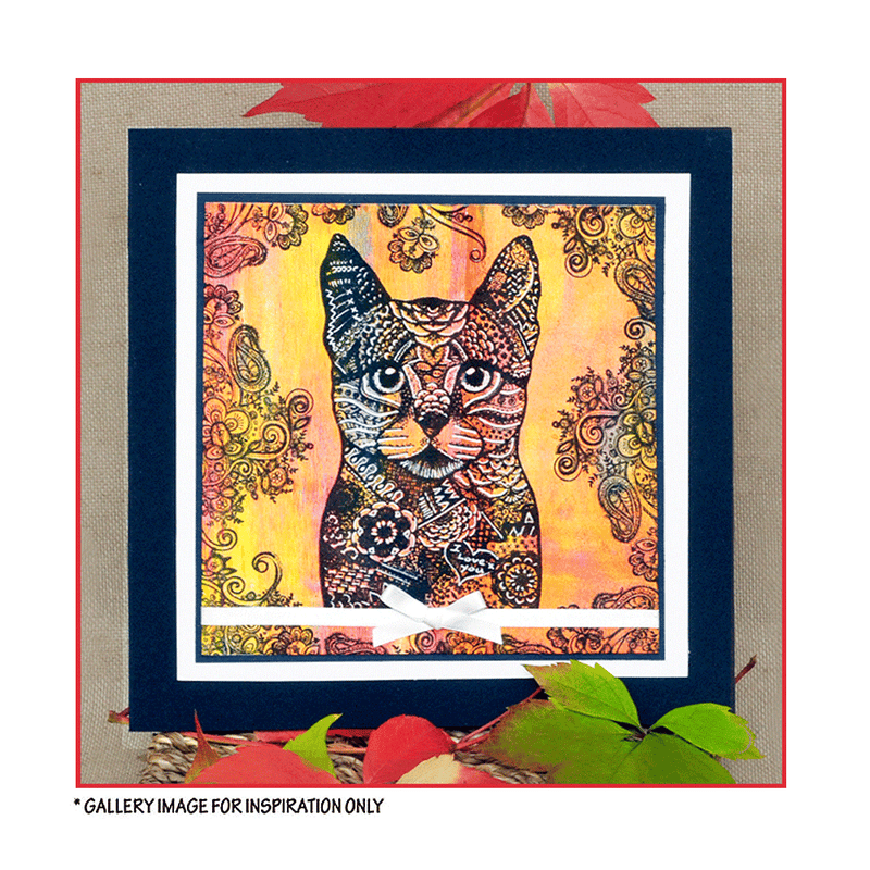 Frantic Stamper Cling-Mounted Rubber Stamp - Cat Tarot Card - L'Imperatrice