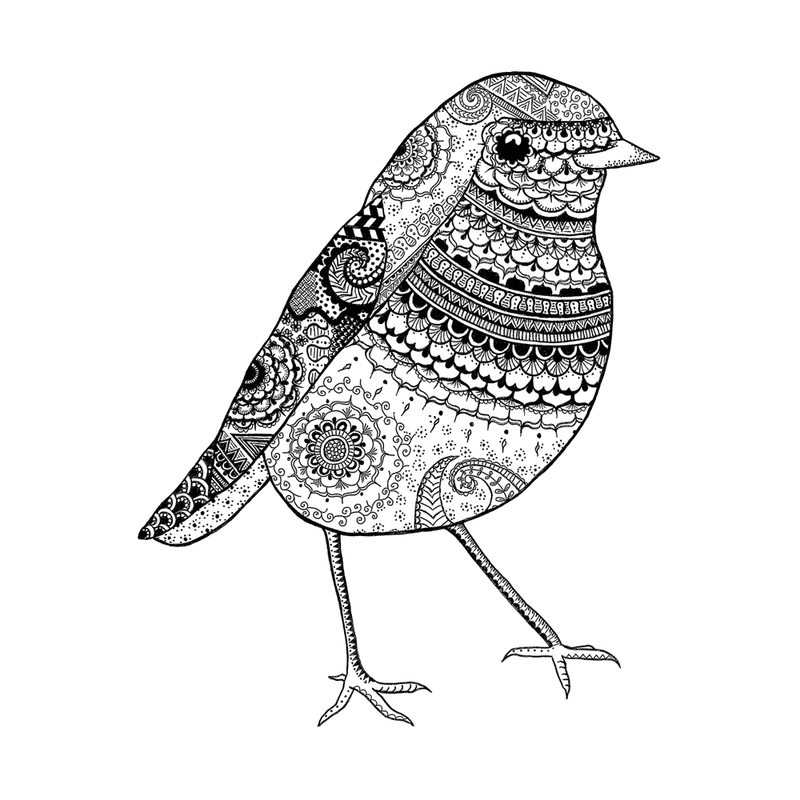 Crafty Individuals - Unmounted Rubber Stamp - 531 -  Robin Redbreast