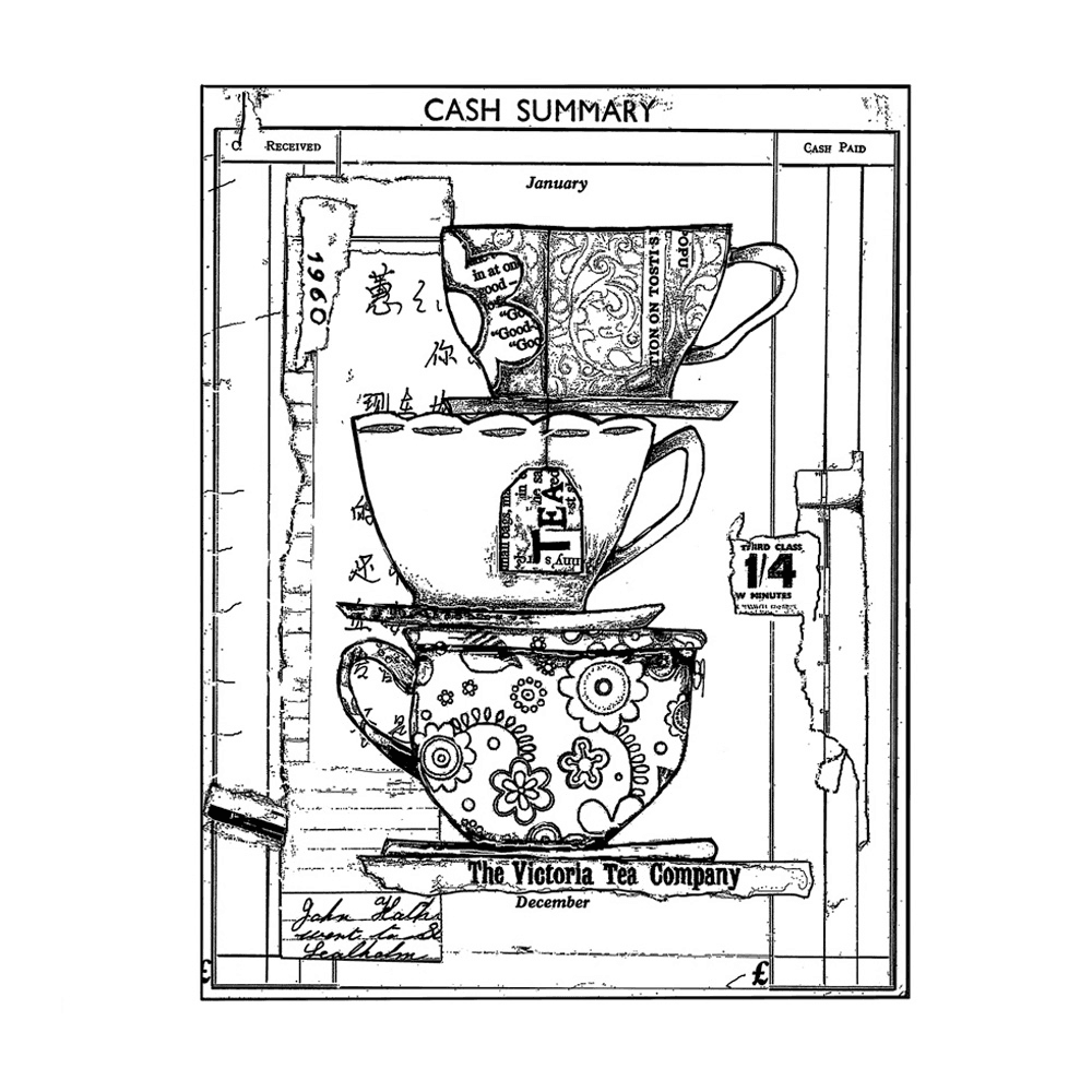 Crafty Individuals - Unmounted Rubber Stamp - 547 - Time for Tea