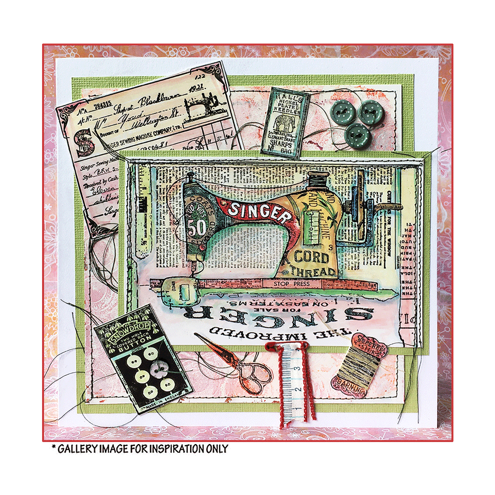 Crafty Individuals - Unmounted Rubber Stamp - 545 - The Sewing Room