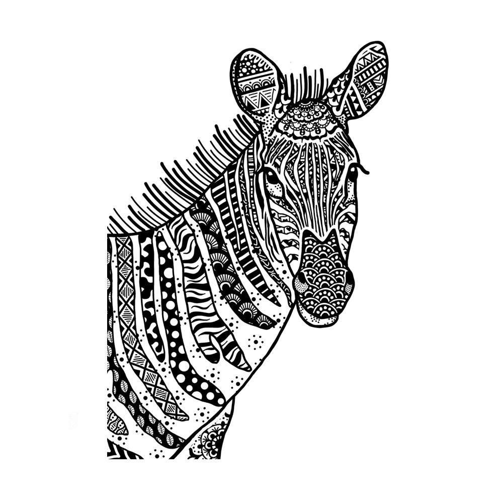 Crafty Individuals - Unmounted Rubber Stamp - 566 - Happy Zebra