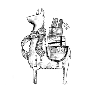 Crafty Individuals - Unmounted Rubber Stamp - 567 - Luigi the Llama