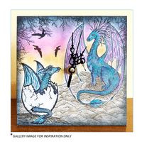 Crafty Individuals - Unmounted Rubber Stamp - 580 - Gentle Dragon