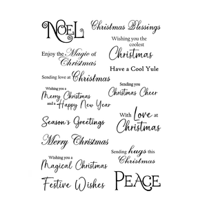 Crafty Individuals - Unmounted Rubber Stamp - 614 - Christmas Sentiments