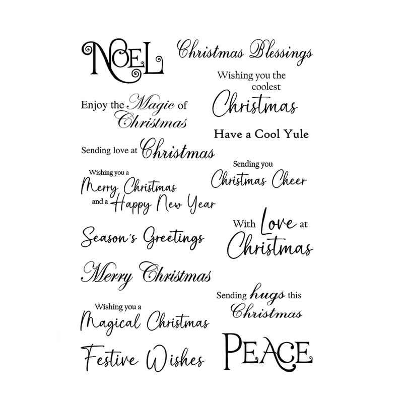 Crafty Individuals - Unmounted Rubber Stamp - 614 - Christmas Sentiments