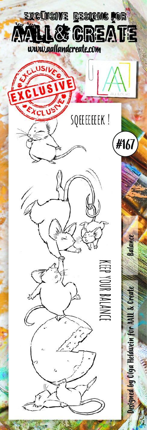 AALL & Create - Clear Border Stamp - #167 - Balance Mice