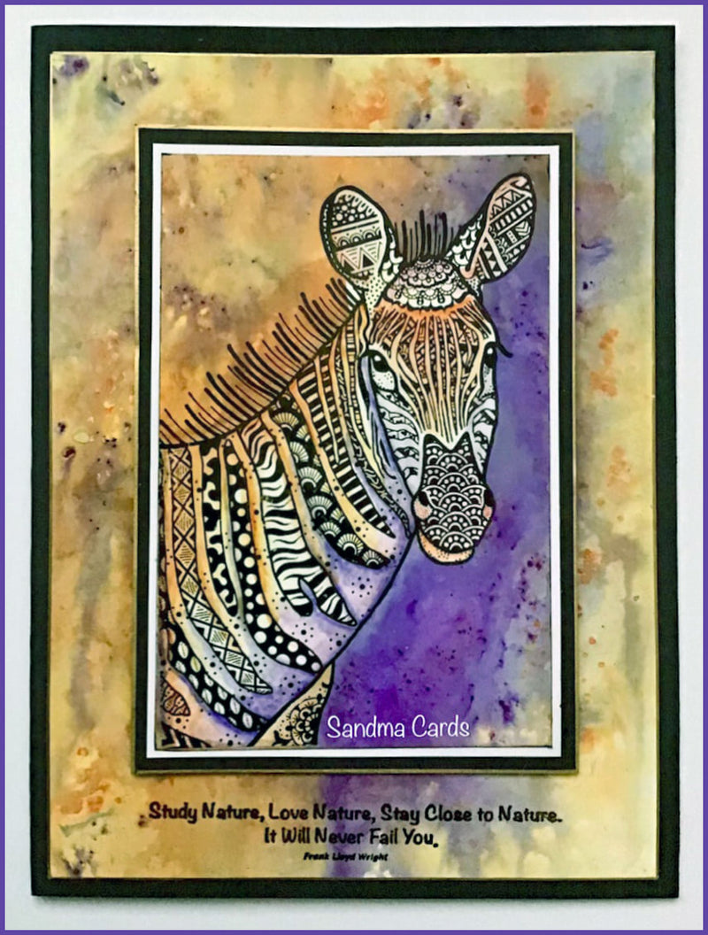 Crafty Individuals - Unmounted Rubber Stamp - 566 - Happy Zebra