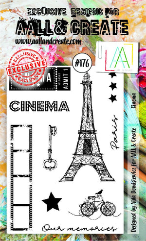 AALL & Create - A6 - Clear Stamps - 176 - Cinema - (discontinued)