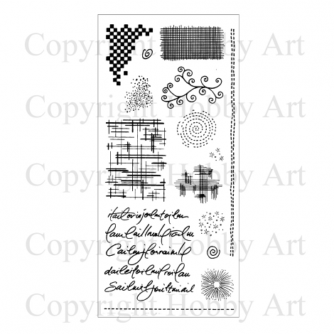 Hobby Art Stamps - Clear Polymer Stamp Set - Decorative Backgrounds