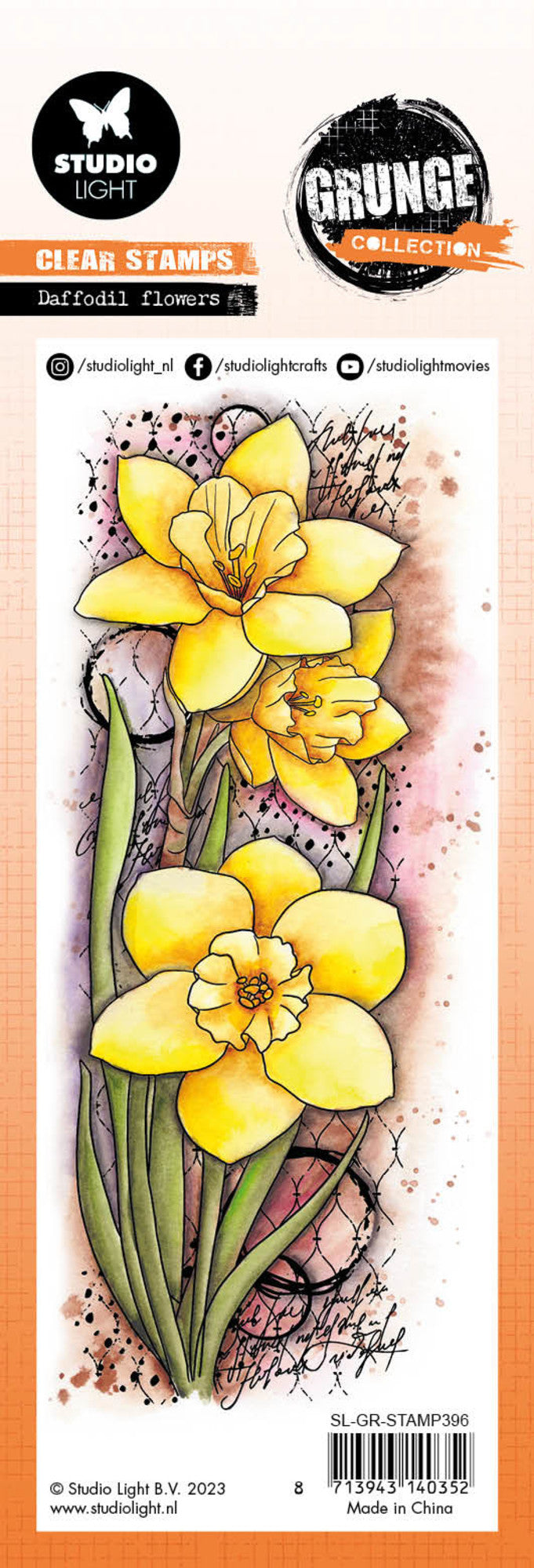 Studio Light - Grunge - Clear Stamp - Daffodil Flowers