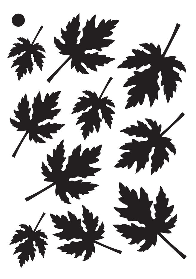 Creative Expressions - Mini Stencil - 4 x 3 - Maple Leaves