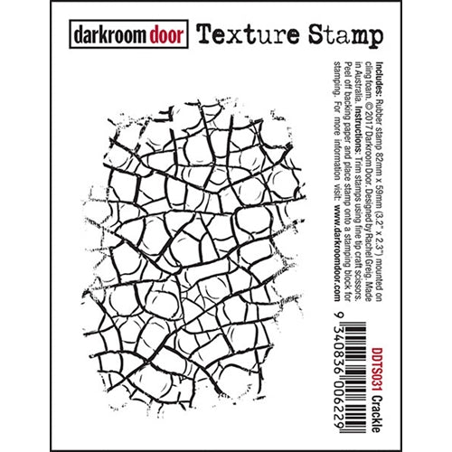 Darkroom Door - Texture Stamp - Crackle - Red Rubber Cling Stamp