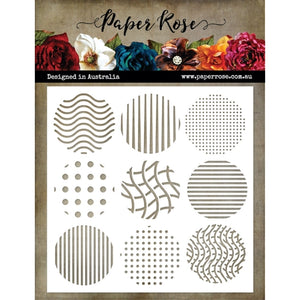 Paper Rose - Random Spots - 6 x 6 - Stencil