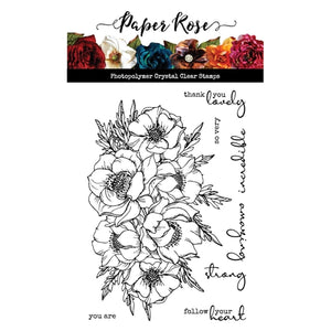 Paper Rose - Big Bloom - 4 x 6 - Clear Stamp Set