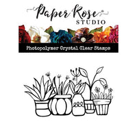 Paper Rose - Flower Pot Border 1 - Clear Stamp Set