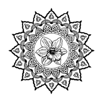 Crafty Individuals - Unmounted Rubber Stamp - 609 - Spring Mandala