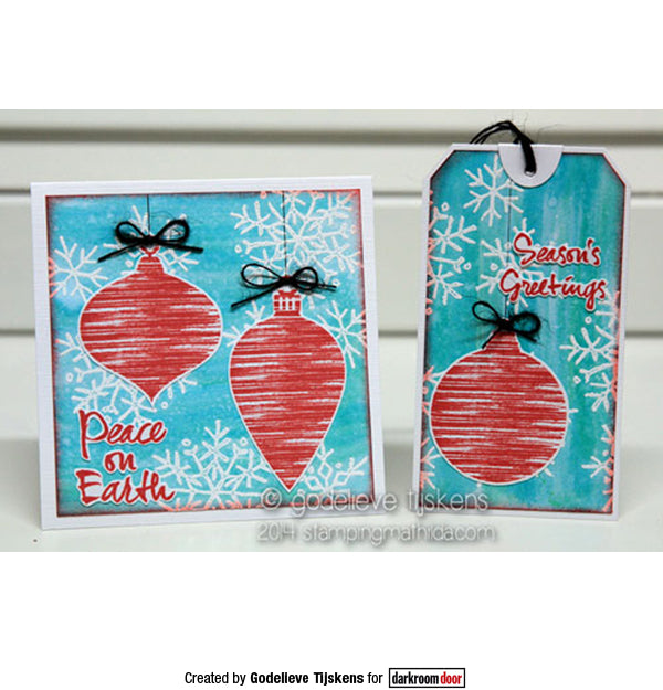 Darkroom Door - Eclectic Stamp - Snowflakes - Red Rubber Cling Stamp