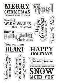 Crafter's Companion - Clear Stamp set - Vintage Snowman - Winter Blessings