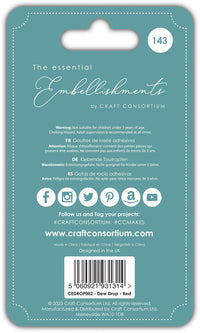 Craft Consortium - Adhesive Dew Drops - Red