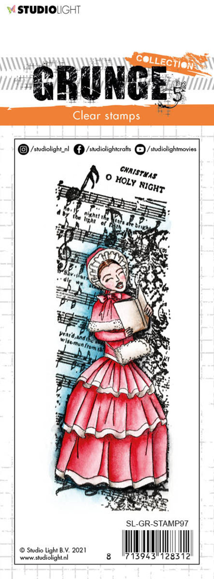 Studio Light - Grunge - Clear Stamp Set - Caroling Dickens Girl