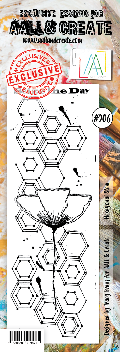 AALL & Create - Clear Border Stamp - #206 - Hexagonal Stem
