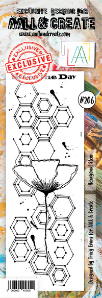 AALL & Create - Clear Border Stamp - #206 - Hexagonal Stem