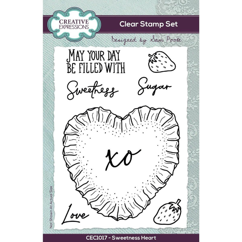 Creative Expressions - A6 - Clear Stamp Set - Sam Poole - Sweetness Heart