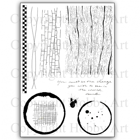 Hobby Art Stamps - Clear Polymer Stamp Set - A5 - Becky's Backgrounds
