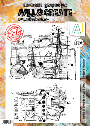 AALL & Create - A4 - Clear Stamps - 228 - A4 - Postbox & Phonelines