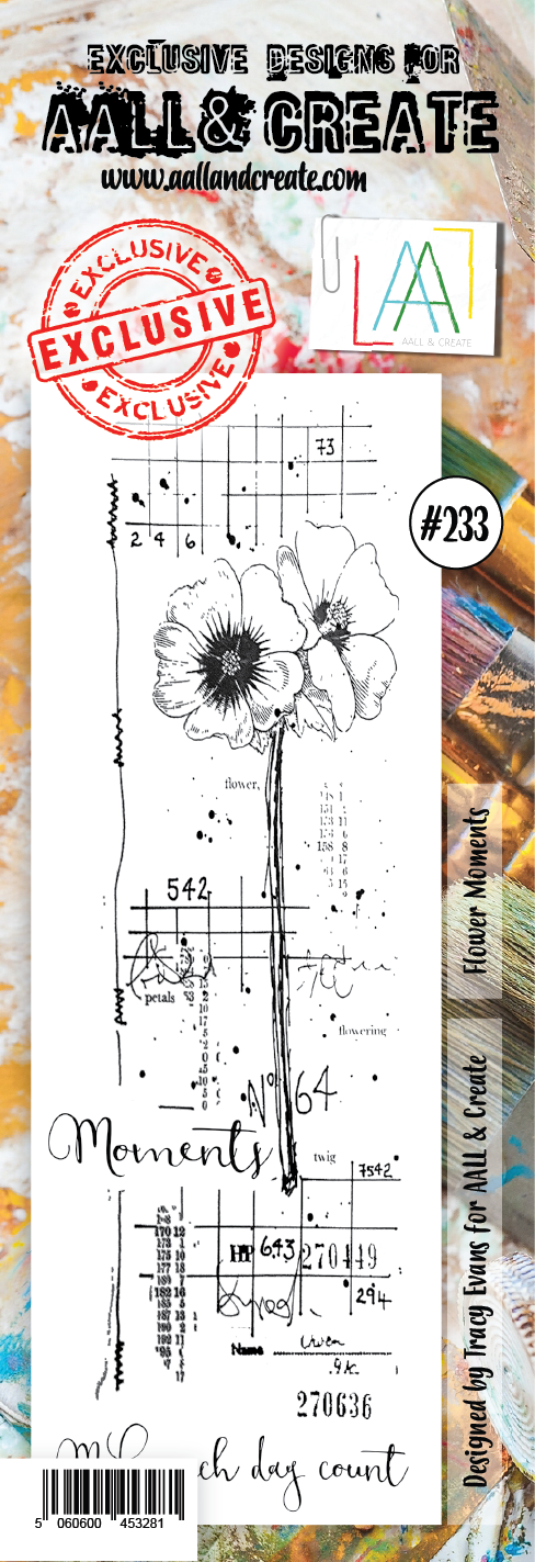 AALL & Create - Clear Border Stamp - #233 - Flower Moments