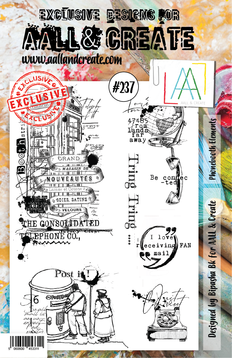 AALL & Create - A5 - Clear Stamps - 237 - Phonebooth Elements