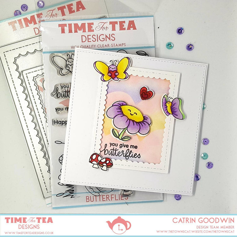 Time For Tea - Clear Stamp Set - Butterflies