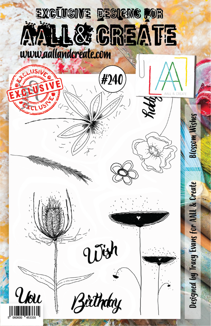 AALL & Create - A5 - Clear Stamps - 240 - Blossom Wishes