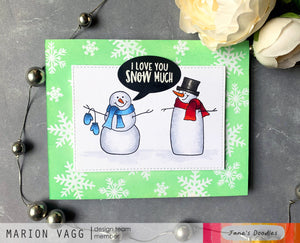 Jane's Doodles -  Clear Stamp Set - A6 - Snowflakes