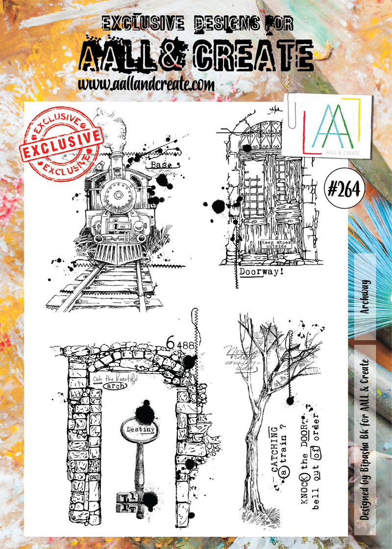 AALL & Create - A4 - Clear Stamps - 264 - A4 - Archway - Bipasha BK