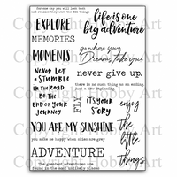 Hobby Art Stamps - Clear Polymer Stamp Set - A5 - The Little Things