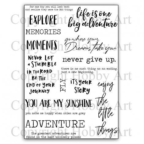 Hobby Art Stamps - Clear Polymer Stamp Set - A5 - The Little Things