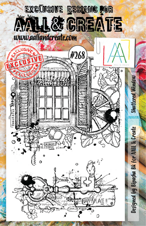 AALL & Create - A5 - Clear Stamps - 268 - Shuttered Window - Bipasha BK