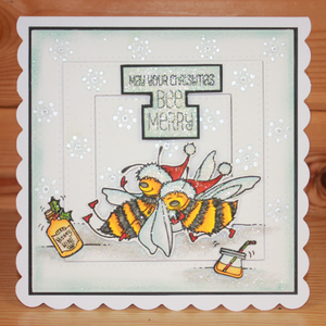 Hobby Art Stamps - Clear Polymer Stamp Set - A5 - Hap-Bee Christmas