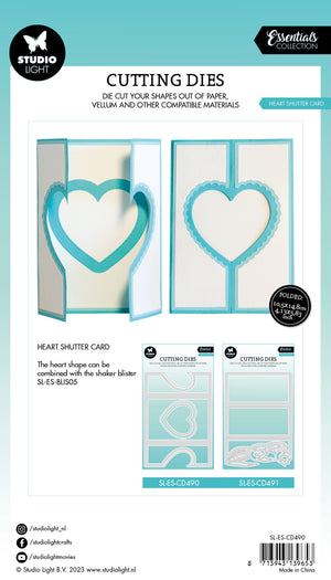 Studio Light - Essentials - Dies - Heart Shutter Card