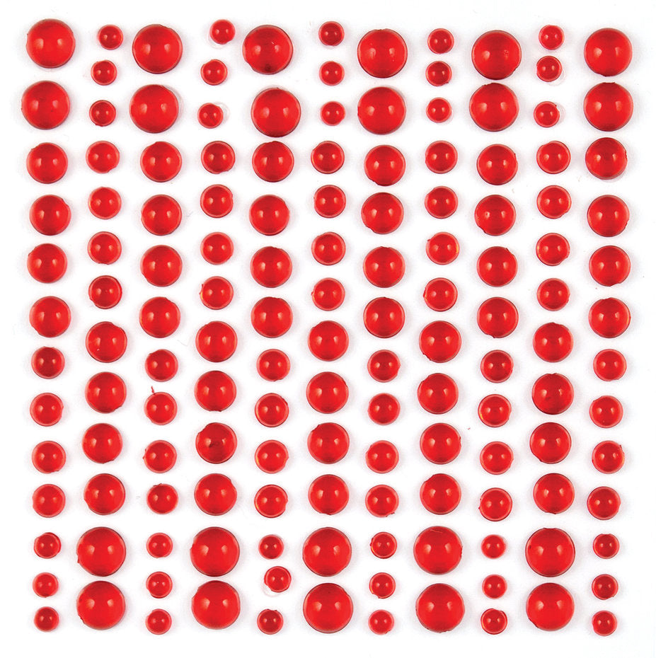 Craft Consortium - Adhesive Dew Drops - Red