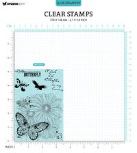 Studio Light - A6 - Grunge - Clear Stamp Set - Butterflies