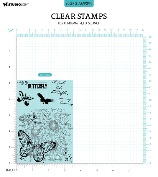 Studio Light - A6 - Grunge - Clear Stamp Set - Butterflies – Topflight ...