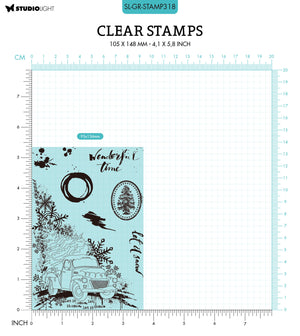 Studio Light - A6 - Grunge - Clear Stamp Set - Winter Truck