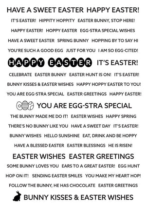 Creative Expressions - Wordies Sentiment Sheets - Happy Easter