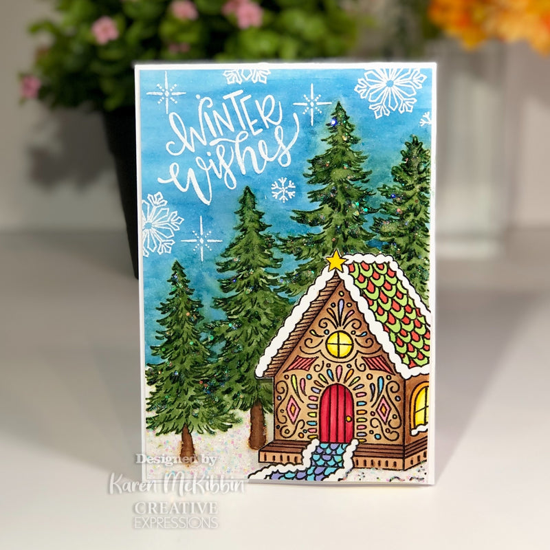 Creative Expressions - A6 - Clear Stamp Set - Designer Boutique - Gingerbread Cottage