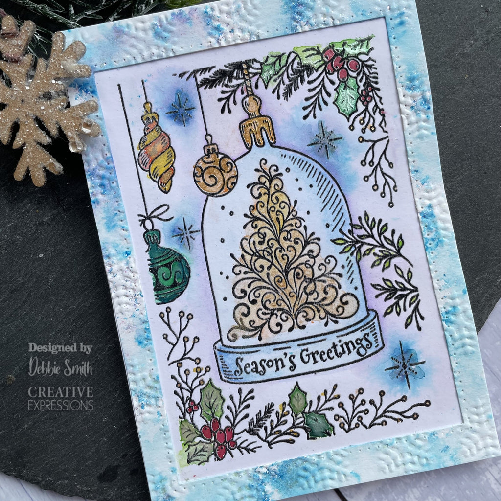 Creative Expressions - A6 - Clear Stamp Set - Designer Boutique - Snow Dome