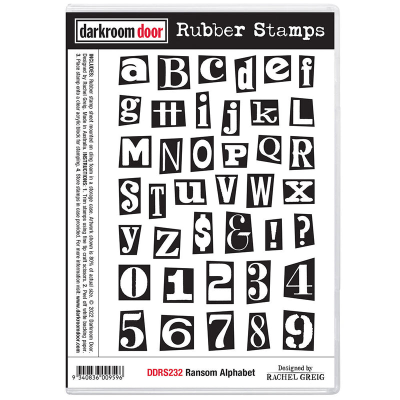 Darkroom Door - Rubber Stamp Set - Ransom Alphabet